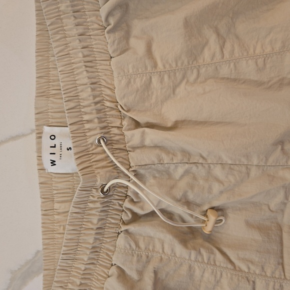 Wilo The Label Parachute Track Jogger Pants Womens Size Small Tan - Picture 4 of 8